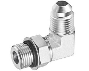 Gates® G60312-0504 Adapter, 90° Elbow, Male O-Ring Boss to Male JIC 37° Flare