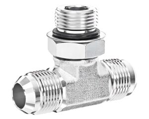 Eaton Weatherhead® 1-1/2" MORB x MJIC, Straight Thread O-Ring Branch Tee, Steel (C5715X24)