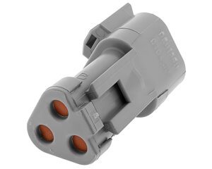 Deutsch DT Series 3-PIN Gray Receptacle Connector w/ Terminating Resistor, J1939 (DT04-3P-P006)