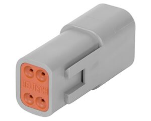 Deutsch DT Seires – 4 Pin Receptacle Housing Connector, Gray (DT04-4P)