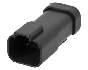 Deutsch DT Series 4-Pin Single Bussed Feedback Receptacle Connector, Black (DT04-4P-EP13)
