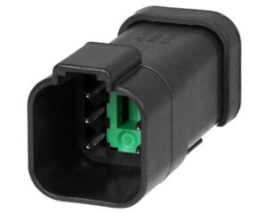Deutsch DT Series 6-Pin Single Bussed Feedback Receptacle Connector, Black (DT04-6P-EP13)