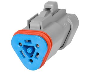 Deutsch DT Series 3-Pin Gray Socket Plug Connector w/ Terminating Resistor, J1939 (DT06-3S-P006)