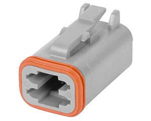 Deutsch DT Series – 4 Pin Socket Plug Housing Connector, Gray (DT06-4S)