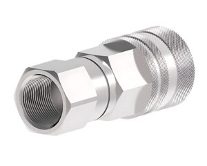 Eaton Aeroquip® 1/4" FNPT x 1/4" SAE JI502 Interchange, Hydraulic Hose Coupling, Steel, FD90-1021-04-04 (900521)