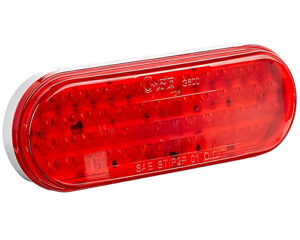 Grote® 12V Oval LED Stop Tail Turn Light, Female Pin, Grommet Mount  – Red Lens (G6002)