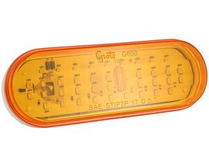 Grote® 12V Oval LED Stop Tail Turn Light, Front / Rear Turn – Amber Lens (G6003)