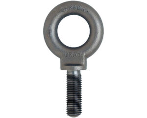 Gray 3/4" Thread Size, 5-1/4" Length, Shoulder Eyebolt, 7200 lb Load Cap, Forged Carbon Steel (GRAYBS24)