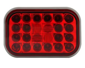 HD Plus® Rectangular Stop/Tail/Turn Light, Grommet Mounted – Red Lens (HB9018R)