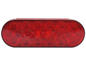HD Plus® Oval LED Stop Tail Turn Light, Polycarbonate Red Lens (HB9019R)