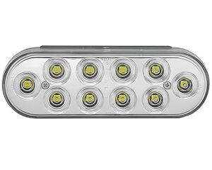 HD Plus® 12V Oval LED Back-Up Light, Polycarbonate Clear Lens (HB9019C)