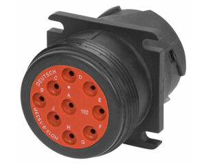 Deutsch HD10 Series, 9-Way Receptacle Connector w/ Flange Mount, Black Body (HD10-9-1939P)