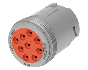 Deutsch HD10 Series – 3 PIN Receptacle Gray Circular Connector, Threaded Rear (HD14-9-96P)