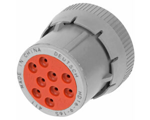 Deutsch HD10 Series 9-Pin Socket Plug Gray Connector, Non-Threaded, Plastic (HD16-9-16S)