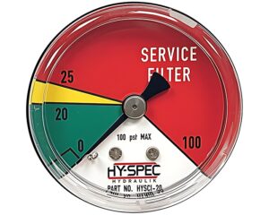 Hy-Spec® 1/8″ NPT – Visual Filter Indicator, For 25 PSI Filter By-Pass Valve (HYSCI-20)