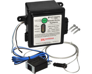 Redline 5-1/2" Trailer Breakaway System, 5-Amp with LED Indicator, For Single or Dual Axle, Black (BA10-150)