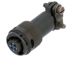 ITT Cannon 4-Positions, Circular Straight Plug Connector, Aluminium Alloy Contact (KPT06F8-4S)