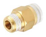 SMC 12mm Tube x 1/4″ Thread, Push-In Male Connector Fitting (KQ2H12-02S)