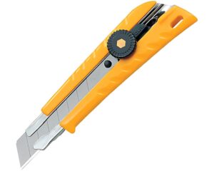 OLFA® 18mm Ratchet Lock, Heavy-Duty Utility Knife – Carbon Steel Blade (L-1)