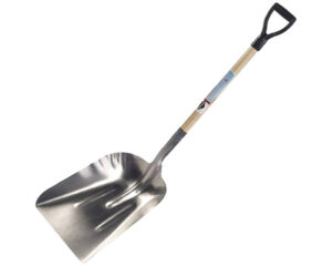 Garant 46″ Aluminum Grain Scoop Shovel, 28" White Ash D-Shaped Handle w/ Anti-slip thermoplastic rubber (LAG08D)