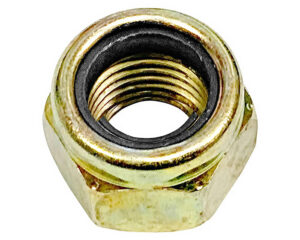 7/16" Diameter, 0.45" Thickness, Grade-2, Carbon Steel Lock Nut, Nylon (LNF716)