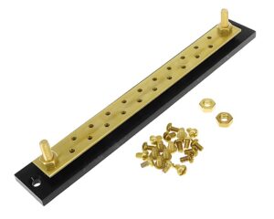 Littelfuse® 36V 20-Gang Terminal BusBar, Solid Brass, Thermoplastic Insulator Base (M-448)