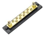 Littelfuse® 36V 10-Gang Terminal BusBar, Solid Brass, Thermoplastic Insulator Base (M-449)