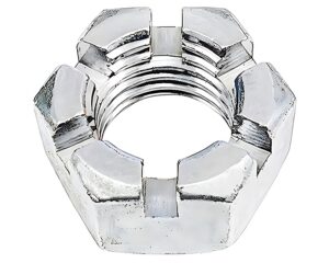 7/8″ Diameter x 14 TPI, 0.750″ Thickness, GR2 Slotted Hex Nut – LC/Steel (NHSF78)