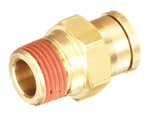 3/8″ Tube x 1/4″ MNPT, Air Brake Fitting, Push-to-Connect, Male Pipe Connector (PC1468-6B)
