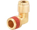 5/8″ Tube x 1/2″ MNPT, Air Brake Fitting, Push-to-Connect, Brass 90° Pipe Elbow (PC1469-10D)