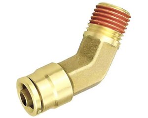 3/4″ Tube x 1/2″ MNPT, Air Brake Fitting, Push˗to˗Connect, Brass 45° Male Elbow (PC1474-12D)