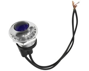 Cole Hersee® 12V Incandescent Pilot Light, Panel Mount, Blue Round Lens (PL-20-BC)