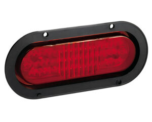 Inline 6″ Oval LED Stop Turn Tail Light, Flange Mounted – Red Lens (PL7601R)