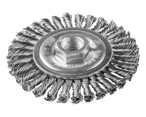 ProStar® 4-7/8″ Diameter, 3/16" Face Width, Stringer Bead Knot Wire Wheel Brush, Steel (PRS53018)