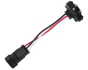 Unibond Lighting 4" Lead Wire, Pigtail Plug Adaptor, 3-Prong to 3-Pin (PT9581-3P)