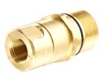 3/4″  FNPT x  3/4″ Thread-To-Connect, Quick Disconnect Nipple Valved, Brass (QD-BTTWN12-12F)