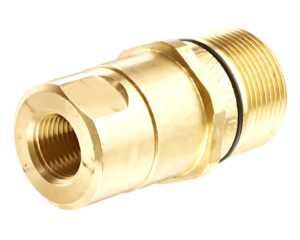 3/4″  FNPT x  3/4″ Thread-To-Connect, Quick Disconnect Nipple Valved, Brass (QD-BTTWN12-12F)