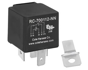 Cole Hersee® 12V 70A, 4-Terminal SPST ISO High Power Relay w/Snap-in Bracket (RA-700112-NN-BX)