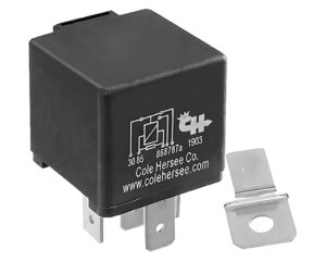 Cole Hersee® 24V 20A, 5-Terminal SPDT ISO Mini Relay w/ Resistor Suppression & Snap-In Bracket (RC-200124-RN)