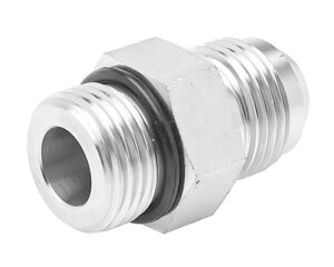 1/4" Male JIC x 3/8" Male O-Ring Boss, Steel Adapter, Connector (S3648-43)