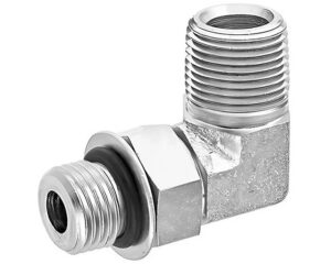 1″ Male NPT x 1-5/16″ Male O-Ring Boss, 90-Deg. Elbow, Steel (S3699-16H)
