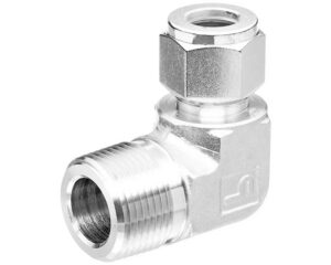 Superlok® 1/2″ Tube OD x 1/2″ Male NPT, 90-Deg. Male Elbow Adapter – Stainless (SME-8-8N)