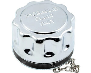 Buyers® Replacement Cap with Chain, Twist-On Cap, Carbon Steel (TC0015)