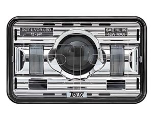 Trux® 4″ x 6″ Size, Heated LED Projector Headlight, High Beam, Clear (TLED-H11)