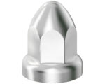 Trux® 33mm ABS Plastic Push-On Nut Cover w/ Flange, Chrome (TNUT-F2)