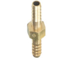 Western Ent. 37 Hose Splicer, 200 PSIG, 1/4″ to 1/4″ I.D, Hexagon Barbed - Brass (WSB37)