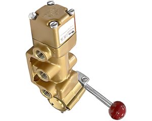 Versa® 4-Way, 2-Position Pneumatic Brass Directional Valve, Hand Lever (VZH-4302)