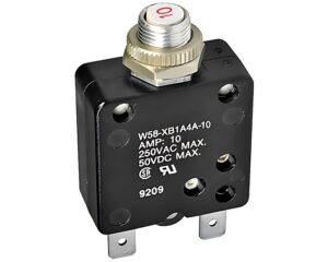 TE / Potter Brumfield 1-Pole 10A 250VAC, Push To Reset – Thermal Circuit Breaker (W58-XB1A4A-10)