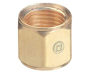 Western Ent. 8 Hose Nut – Acetylene/Gas, 9/16″-18 Thread, B Size, Brass (WSB8)