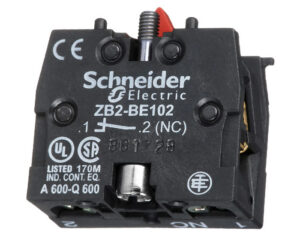Schneider Electric® Harmony XAC Series, 10A Contact Block, For 22mm Pushbutton (ZB2BE102)